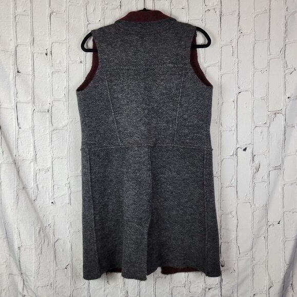 Anthropologie Moth Morris wool blend open front duster sleeveless sweater vest - Picture 5 of 11